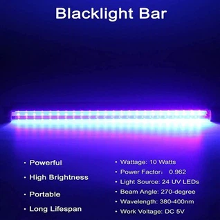 365nm LED UV Ultravjola Strip Light Bar
