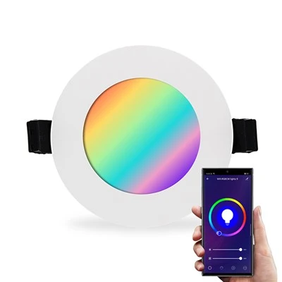 24W Smart Multi Kulur Dimmable RGB Round LED Panel Light