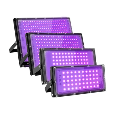 50W-400W LED UV Blacklights (395nm) - Waterproof Għall Glow Party & Halloween