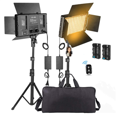Sett ta' Dawl tal-Vidjo tal-Kaxxa Artab Kostanti Kontinwu 2 X 125w 5500K Basal tad-Dawl tar-Ritratti U Stands tad-Dawl