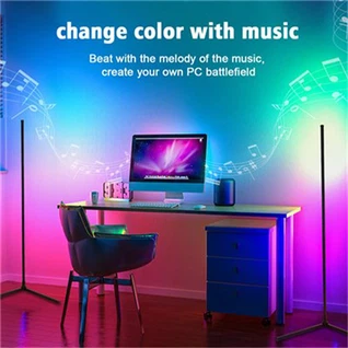 Smart RGB + IC Corner Floor Lamp, LED Corner Lights