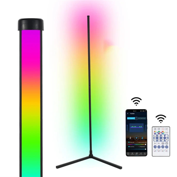Smart Phone APP Jew Remote Corner Lamp 140cm Wieqaf RGB LED Floor Light