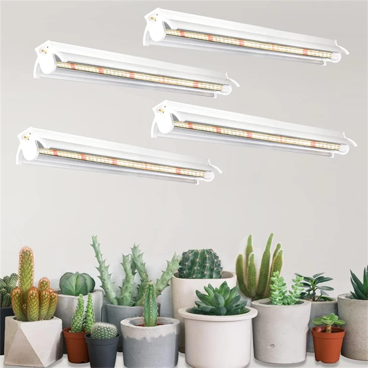 T5 LED Grow Lights, 204pcs Bozza 5000K Dawl tal-Pjanti ta 'Spettru Sħiħ abjad